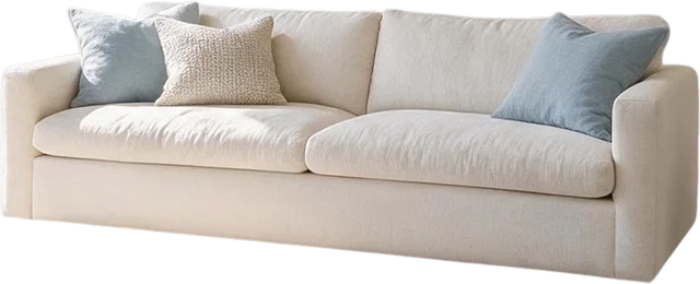 The sofa isolated as a transparent furniture layer