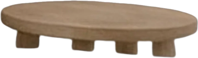 Round side table, isolated with transparency by the layer separation test