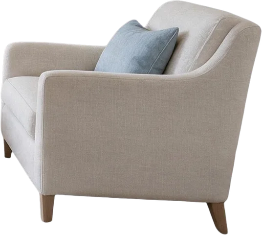 Armchair with cushion, isolated with transparency by the layer separation test